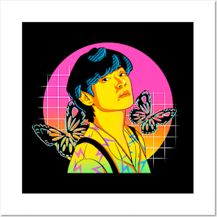 Vaporwave Taehyung V Posters and Art